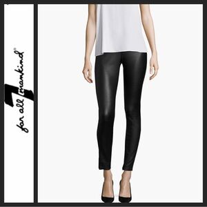 NWOT 7 For All Mankind High Waist Sleek Faux Leather Black Leggings